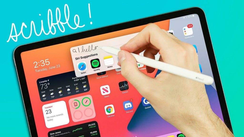 apple pencil screbble